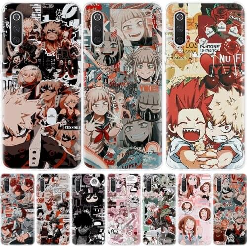 My Hero Academia Manga Phone Case For Xiaomi Mi Note 10 11 9 8 10T 9T CC9 A1 A2 A3 Poco F1 X3 F2 Pro Lite 5X 6X Cover Coque