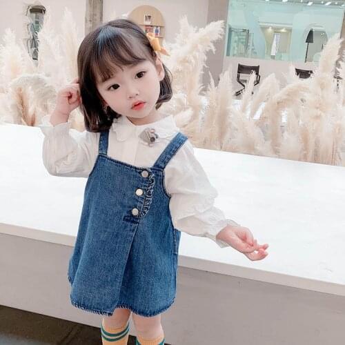 Kids Clothes Girls Blouse + Jumpsuit Girls Clothing Toddler Clothes For Girls Spring Autumn Costumes For Children
