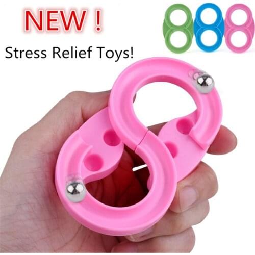 New Stress Relief Toy 8 Track Fidget Pad Spinner Challenging Desk Toy Handle Toys Hand For Autism ADHD Anxiety Relie