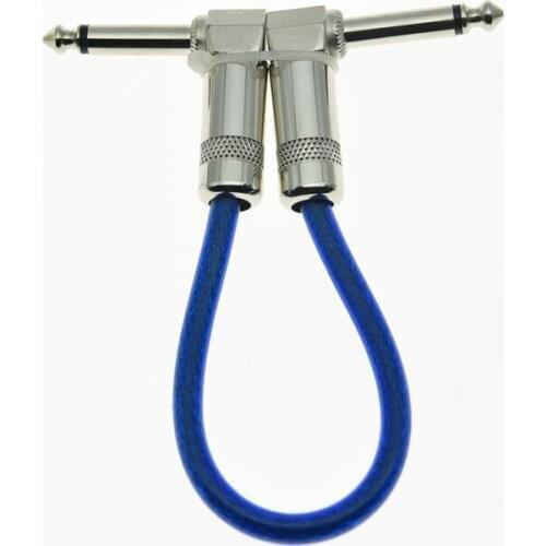 KAISH Clear Blue 20cm Mono Guitar Effect Pedal Board Patch Cable Effects Pedal Cord