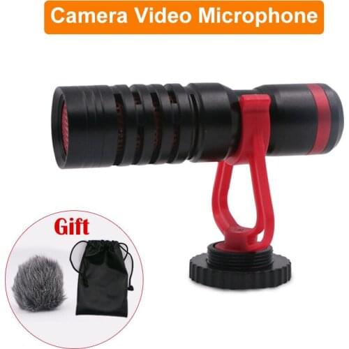 Camera Video Microphone RE-150 DSLR Recording Microphone for SLR Vlog Microphone iPhone Andriod Smartphone Camera VideoMicrofone
