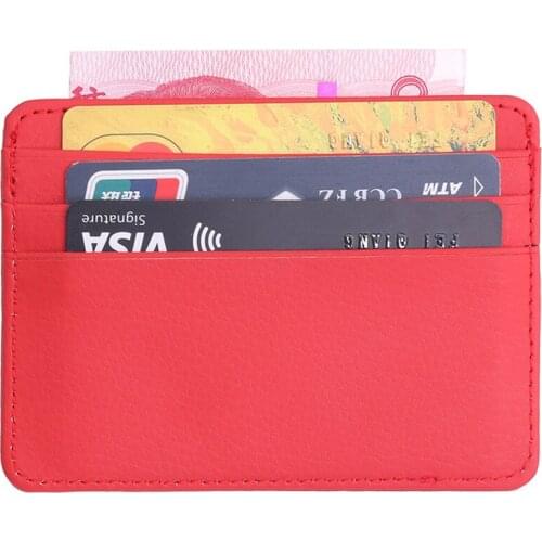 New Slim Soft Wallet Leather Mini Credit Card Fashion Wallet Purse ID Card Holders Men Wallet Thin Small For Bus Card Case