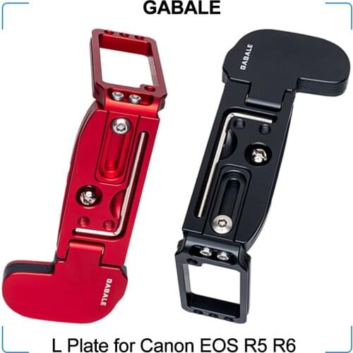 GABALE L Plate for Canon EOS R5 R6 Camera Arca Swiss Quick Realease Baseplate Hand Grip Holder L shape Bracket