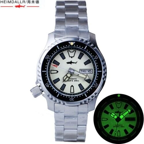 Heimdallr Vintage Automatic Watch 20Bar Waterproof Mens Mechanical Diver Watches Luxury Brand NH36 Dive Wristwatch for Man