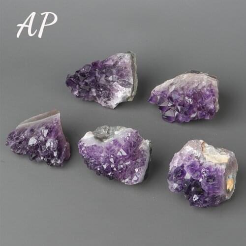 Natural Crystal Amethyst Block Healthy Energy Stone Crystal Cluster Home Decoration Office Ornaments