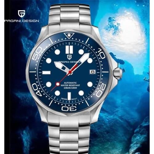PAGANI DESIGN PD-1667 Luxury Fashion Mechanical Automatic Watch Men Watch Stainless Steel Sapphire Japan NH35A 100M Waterproof