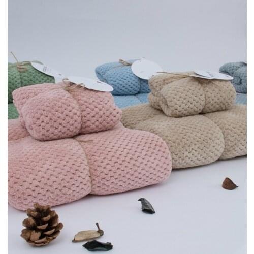 Microfibre Towel Super Absorbent Travel Plush Bath Towel Quick-Dry Beach Face Towel swimming Spa Towel For Adult kids 2pc/set