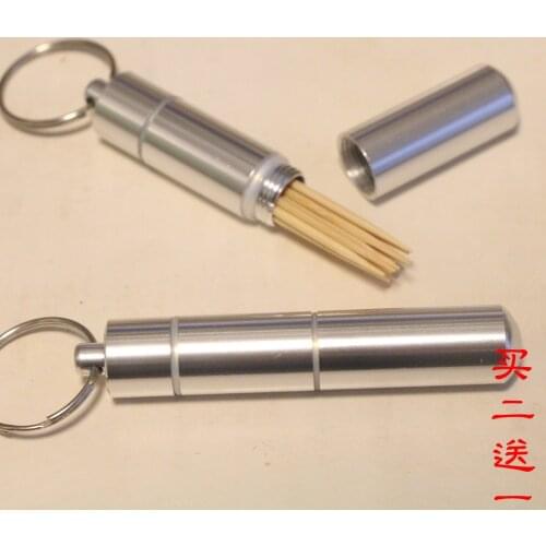 Portable Metal Sealed Bottle Toothpick Box Mini storage Tube