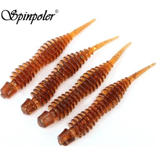 Spinpoler 10pcs/lot 6.7cm 1.7g Soft Bait Lifelike Earthworm Fishing Lure Plastic Fishing Tackle Lure Sea Worms Bait For Pike