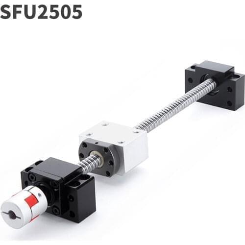 Ballscrew 1204 SFU1204 L=600MM with ballnut +1set BK/BF10 Ballscrew end support for CNC parts
