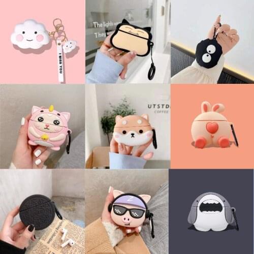 3D Silicion Earphones Case For Beats Studio Buds Wireless Bluetooth Shockproof Protector Cover Earphone Charging Box Accessories