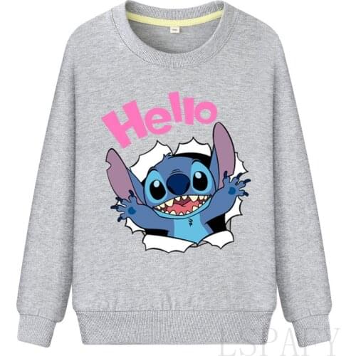 Grils Hoodies Sweatshirts Long Sleeves Cartoon Stitch Autumn Winter Fashion Kids Sweatshirts New little girl clothes childrens