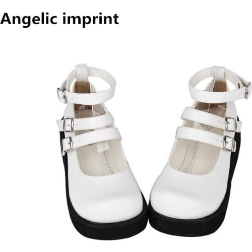 Angelic imprint new woman mori girl lolita cosplay punk shoes lady high heels pumps women princess dress party shoes 33-47 6.5cm