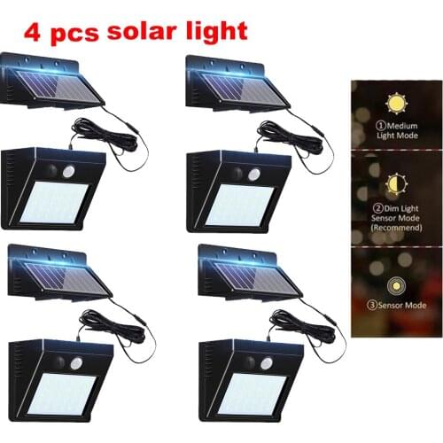 30 LED Solar Light outdoor lighting of garden security lamp spotlights waterproof Street wall Light solar panels with Motion Sen