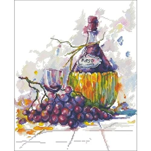 Wine patterns Counted Cross Stitch 11CT 14CT 18CT DIY Chinese Cross Stitch Kits Embroidery Needlework Sets home decor