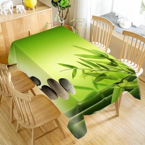 Spa Zen Stones Table Cloth Oxford Print Waterproof Oilproof Home Rectangular Party Table Cover 100X140cm/140X250cm