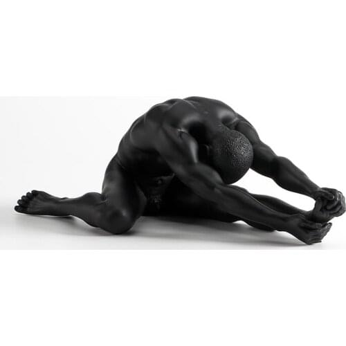 Willoni Resin Creative Body Art Naked Male Sculpture Birthday Gift Decoration in Desktop Display Cabinet crafts Old Statue