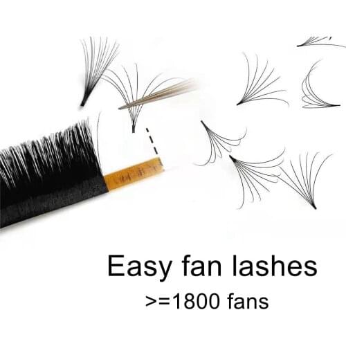 0.05/0.07mm easy fan volume lashes auto bloom individual eyelash extension faux mink eyelashes camellia easy fan lash extension