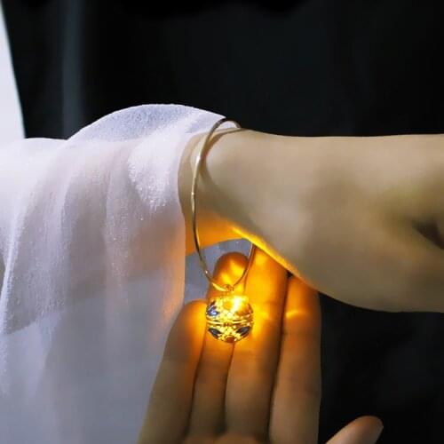 1PC Hollow Cage Cloisonne Locket with Lamp Balloon Bangles Lamp Balloon Locket Bracelets Fashion Jewelry