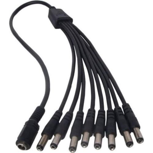1PCS CCTV Security Camera 1 DC Female To 2/3/4/5 Male Plug Power Cord Adapter Connector Cable Splitter for LED Strip 2020 New