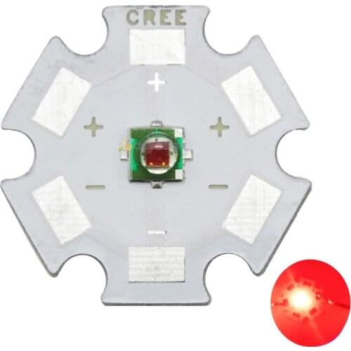 10pcs CREE XP-E Photo Red 660nm 3W XPE LED Deep Red LED Emitter Didoes on 20mm/16mm/14mm/12mm/8mm PCB