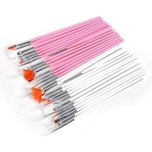 15Pcs Nail Art Brush Pen Dotting Painting Drawing Fan Line Builder Design Polish Gel UV Tips Decoration Manicure Tools