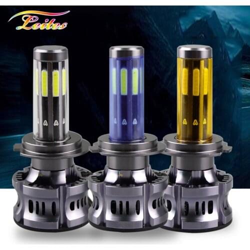 2pcs H4 LED H7 LED 20000LM H8 HB3 9005 HB4 9006 H11 H1 Led Headlights Bulbs 8sides 60W high power Canbus 360 degree Auto Lamp