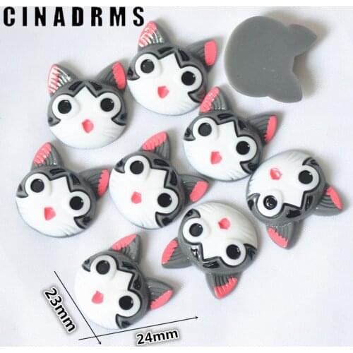 24x23mm Kawaii Japanese Cartoon Cat resin flatback cabochon scrapbooking miniatures
