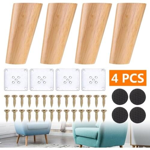 4 Pcs Cone Angled Furniture Legs Coffee Table Furniture Replacement Feet Sloping Feet For Home Tools