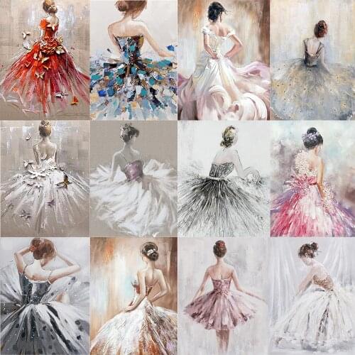 5D Diamond Mosaic Ballet Woman Full Square Diamond Painting Portrait Picture Of Rhinestones Embroidery Art Home Decor