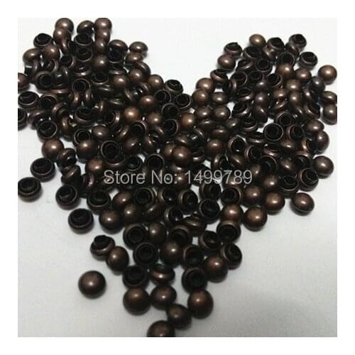 DIY200Sets 4mm Accessories Antique Copper Mushroom Rivets Leather Craft Punk Studs Shipping Free