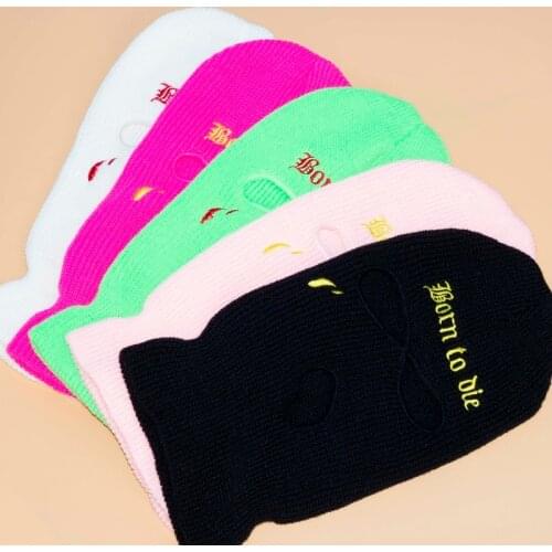 Limited Embroidery Army Tactical Mask 3 Hole Full Face Mask Ski Mask Winter Hat Balaclava Cycling Mask