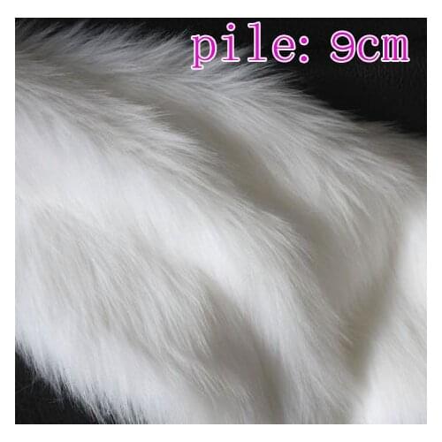 White Solid Shaggy Faux Fur Fabric (long Pile fur) Costumes Cosplay 36"x60" Sold By The Yard Free Shipping