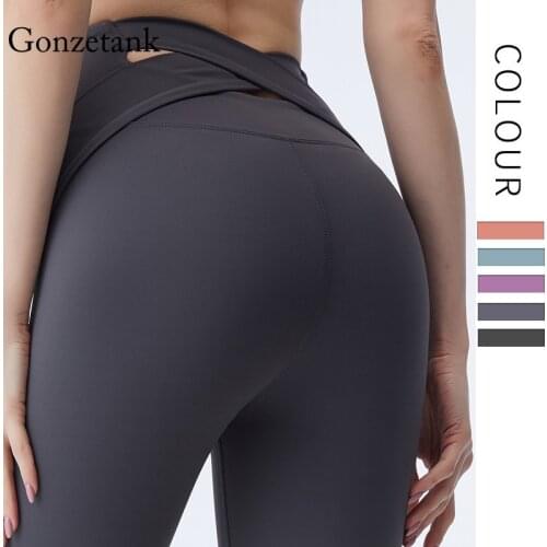 Seamless Women Legging Yoga Pants Quick-drying Running High Waist Full Length Fitness Leggings Peach Hip Back Cross Track Pants