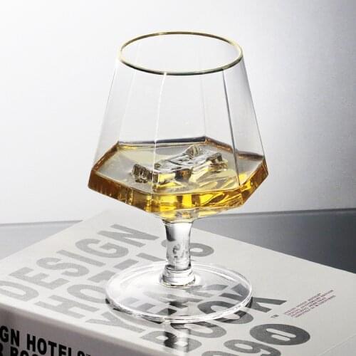 Funny Nordic Style Whiskey Wine Glass Transparent Color Cups Crystal Creative Wine Glass Tacas Para Licor Wine Cups BD50WG