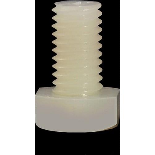Nylon Outer Hexagonal Bolt PA66 White Plastic Screw M5 M6 M8 M10 M12 10PCS