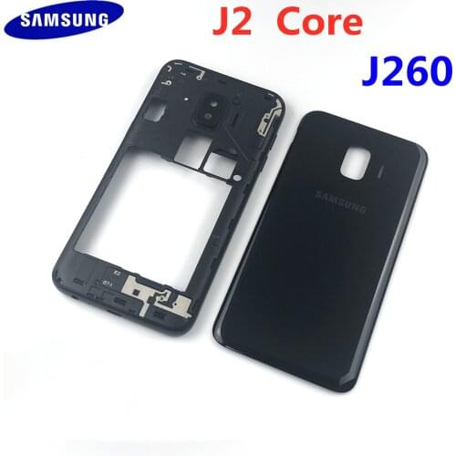 For Samsung Galaxy J2 Core J260 J260F J260G J260M J260Y Housing Middle Frame Cover+Battery Back Cover