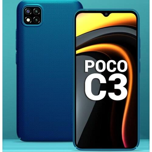 For Xiaomi Poco C3 case NILLKIN Frosted PC Matte hard back cover Poco C3 global case with Gift Phone Stand poco c3 mobile back