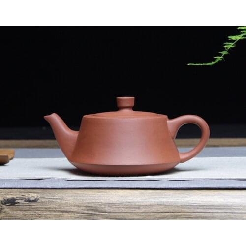 Yixing Purple Clay Pot Semi-Manual Clear Cement Column Base Pots Large Household Health Teapot 300ml Gift Customization