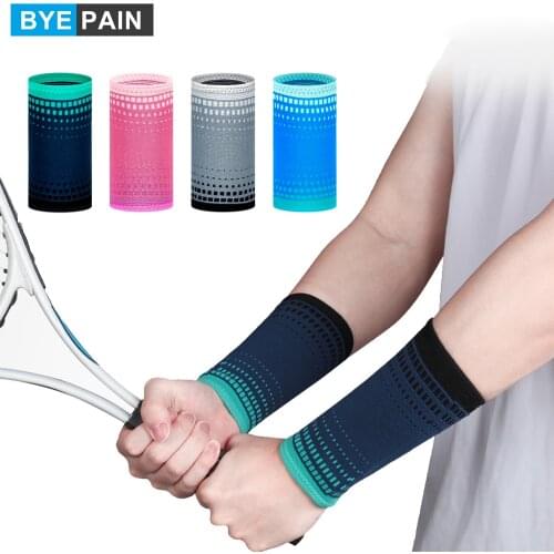 2Pcs/Pair Wrist Support Nylon Knitting Wrist Protection Compression Band Breathable Outdoor Sports Wristbands Bracers