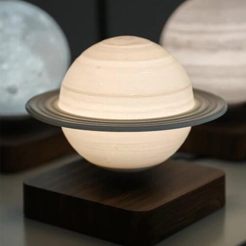 Creative 3D magnetic lights, Saturn, small night light, rotating LED moon, floating lights, home decor, living room and bedroom