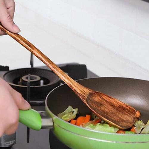 Shovels Solid Wood Spade Kitchen Utensils With Rice Shovel Long Handle Non-Stick Frying Pan Spatula Kitchen Cooking Tools