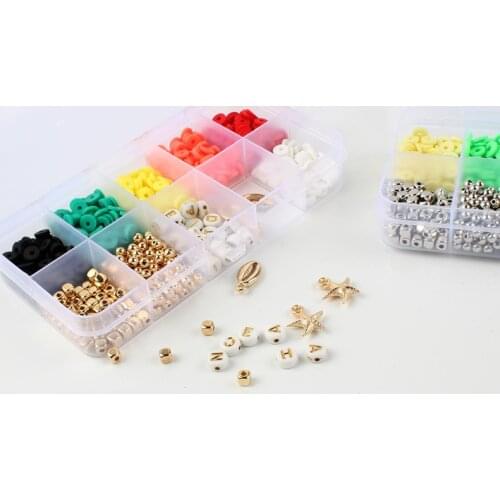 DIY Clay Soft Pottery Choker Set Bohemian Polymer Colorful Surfer Beads Collar Handmade Necklace Bracelet Jewelry Making