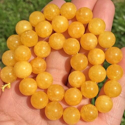 Natural Stone Beeswax Jades Cloud Persia Chalcedony Bead Round Spacer Loose Beads For Jewelry Making DIY Bracelet 6/8/10/12mm