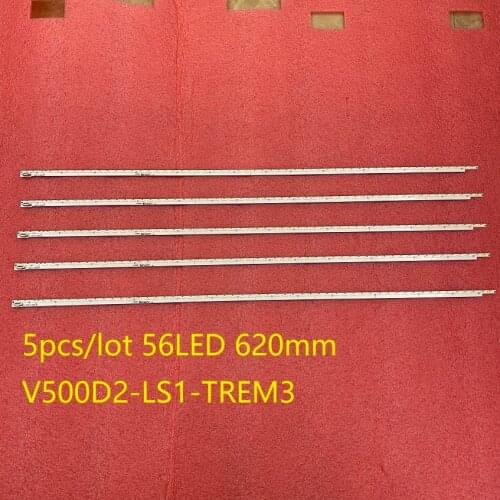 5pcs/lot LED Backlight bar For Panasonic TX-50AS500B TX-50ASW604 TX-50AS600B TX-50AS520B TX-50A400B V500D2-LS1-TREM3 V500HJ1-LE6