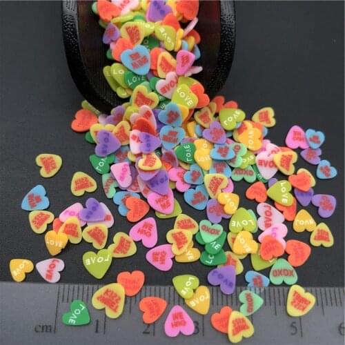 50g Heart Love Polymer Clay Sprinkle For Kids Diy ,Soft Clay For Craft Clay/Nail Art /Scrapbook Decoration DIY , Filler