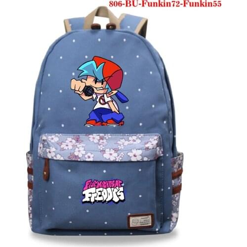 Mochila Friday Night Funkin Backpack for Girls Fashion Bag Teenager Travel Rucksack Video Game Floral School Bags Anime Backpack