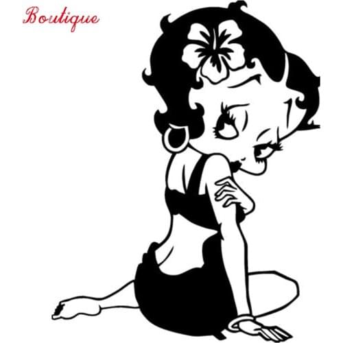 Betty BUP sexy beautiful car stickers, cross-country motorcycle auto parts decoration, refrigerator fun waterproof Decal PVC