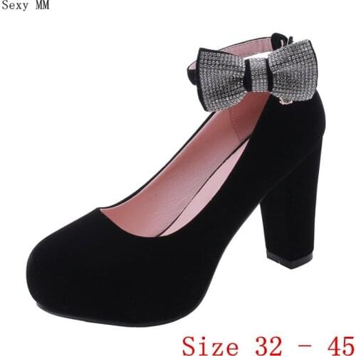 Office Career Women High Heel Shoes Platform Pumps Woman High Heels Party Wedding Shoes Kitten Heels Small Plus Size 32 - 45