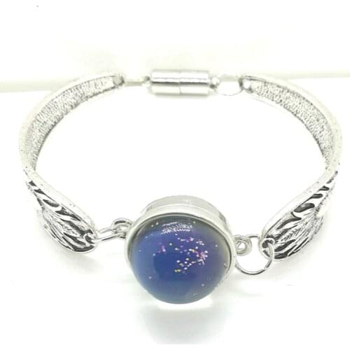 Temperature sensitive and color changing gem luxury Bracelet creative magnetic buckle color changing bracelet for men and women